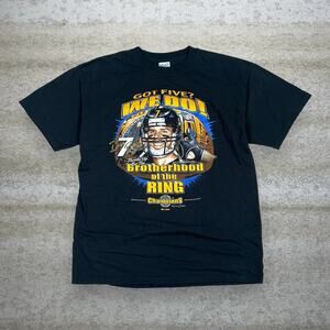 Vintage Y2K Steelers Super Bowl Shirt Mens L Black Ben Roethlisberger Got Five